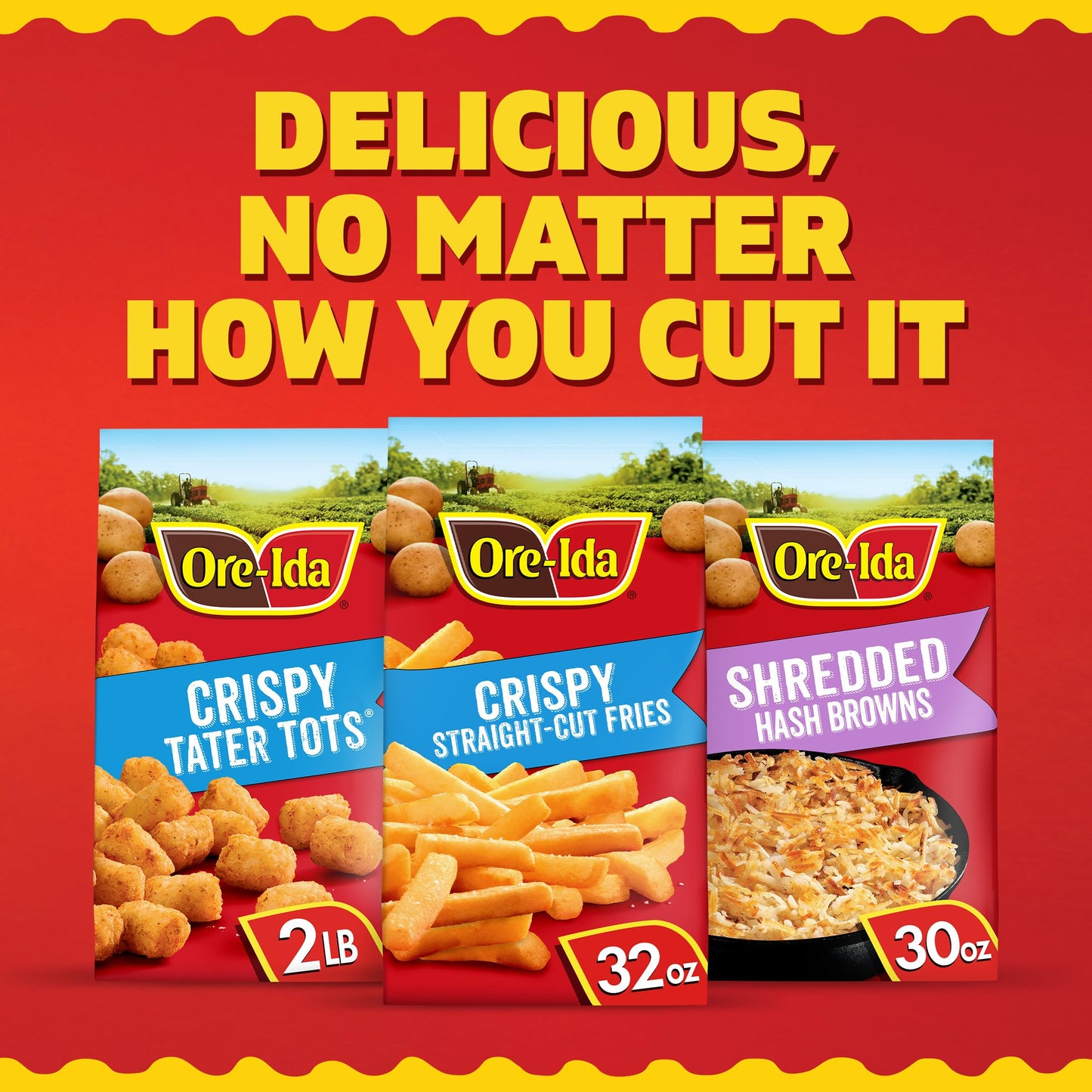 Ore-Ida Crispy Straight-Cut Fries French Fried Potatoes, 32 oz Bag