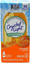 Crystal Light On The Go Citrus Drink Mix with Caffeine, 10 Packets, Pack of 25