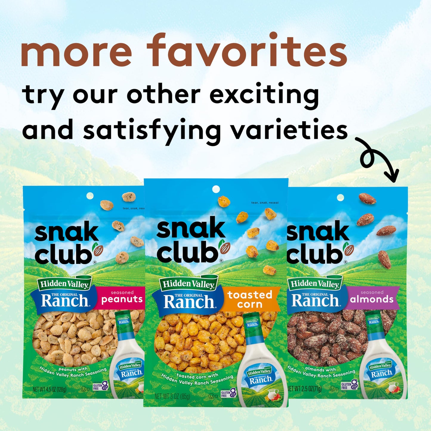 Snak Club Crunch Mix with Hidden Valley Ranch Seasoning Toasted Corn Chili Cheese Corn Jacks Sesame Sticks and Rye Chips Kosher Snack 24 oz Resealable Bag