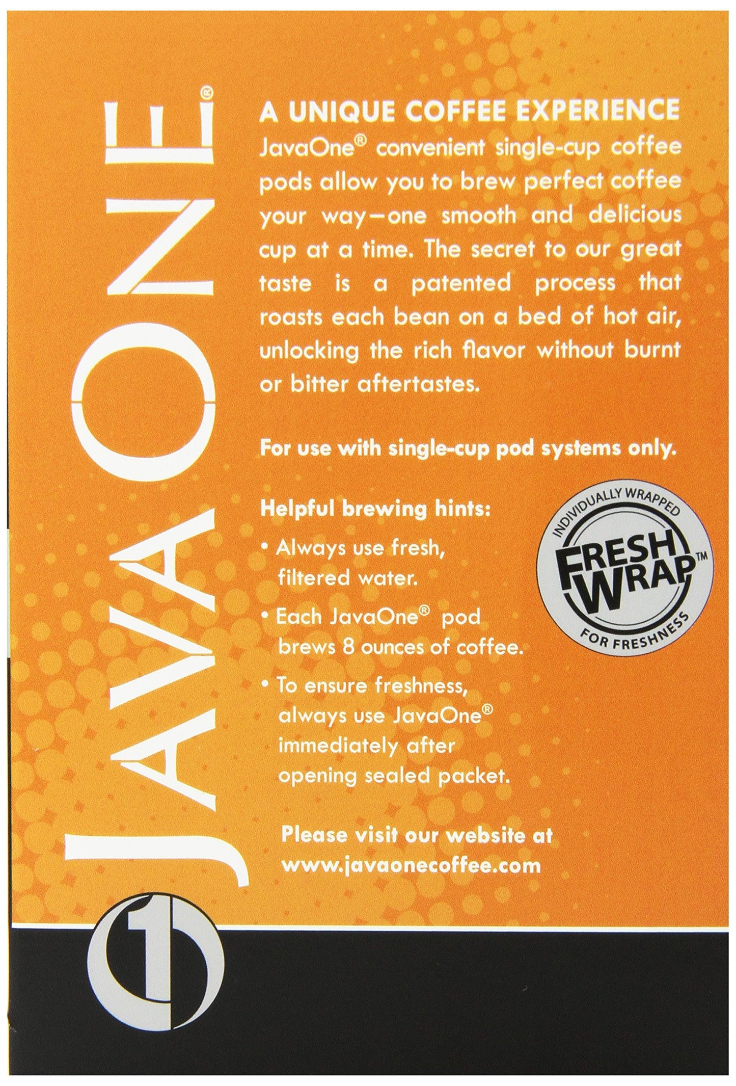 Java One Coffee Pods, Hazelnut Creme, Single Cup, 14/Box