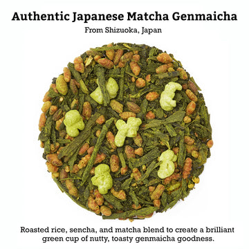 Sugimoto Tea Japanese Matcha Genmaicha Green Tea Loose Leaf 3.5 Oz (100 G) Pack Of 1