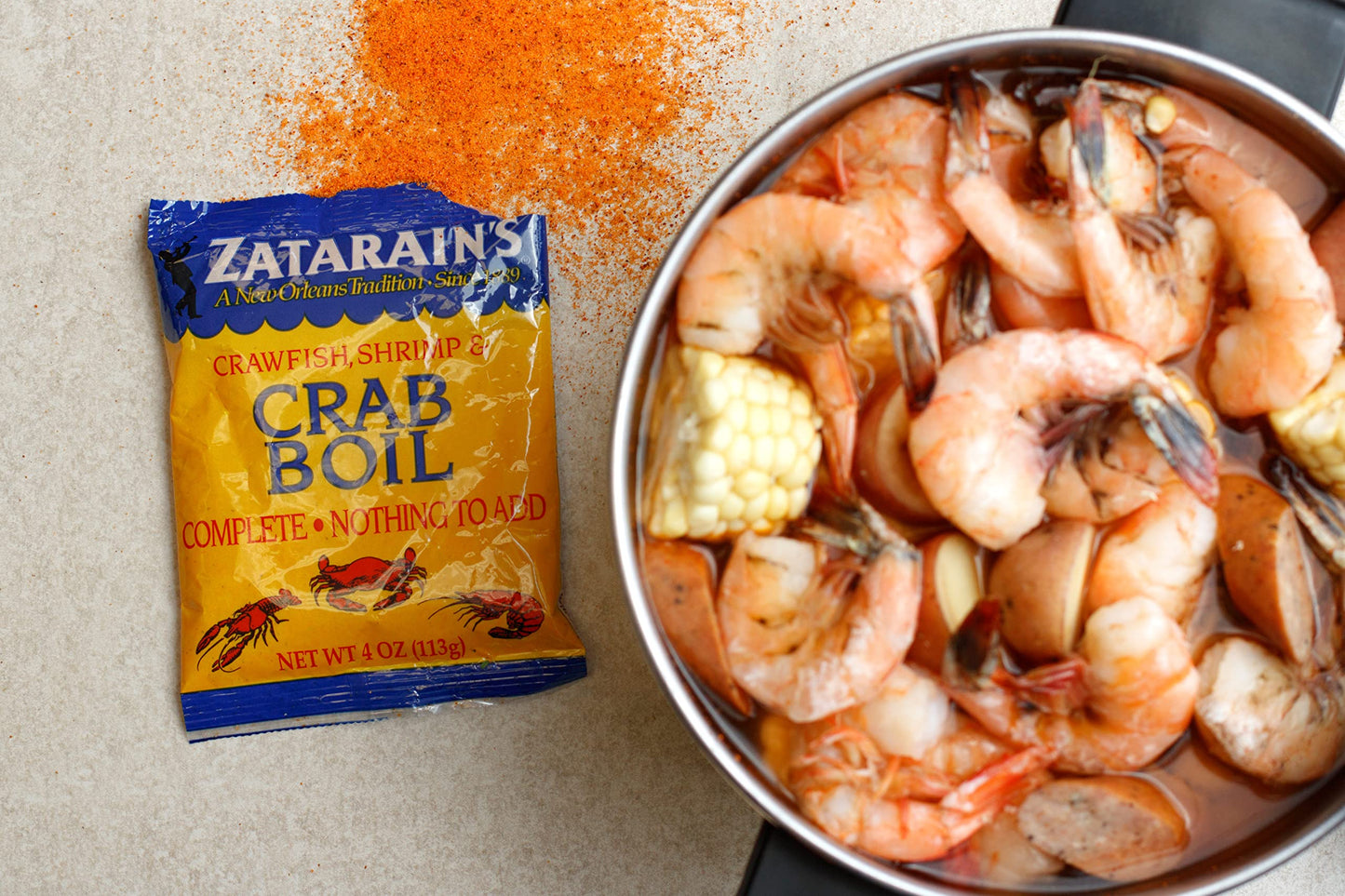 Zatarain'S Crawfish, Shrimp & Crab Boil, 4 Oz (Pack Of 12)