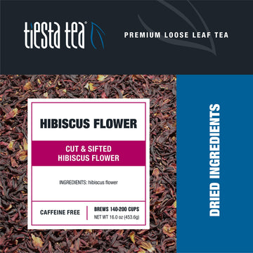 Tiesta Tea - Dried Hibiscus | Cut & Sifted Hibiscus Flower | Premium Loose Leaf Tea Blend | Non-Caffeinated Tea | Make Hot Or Ic
