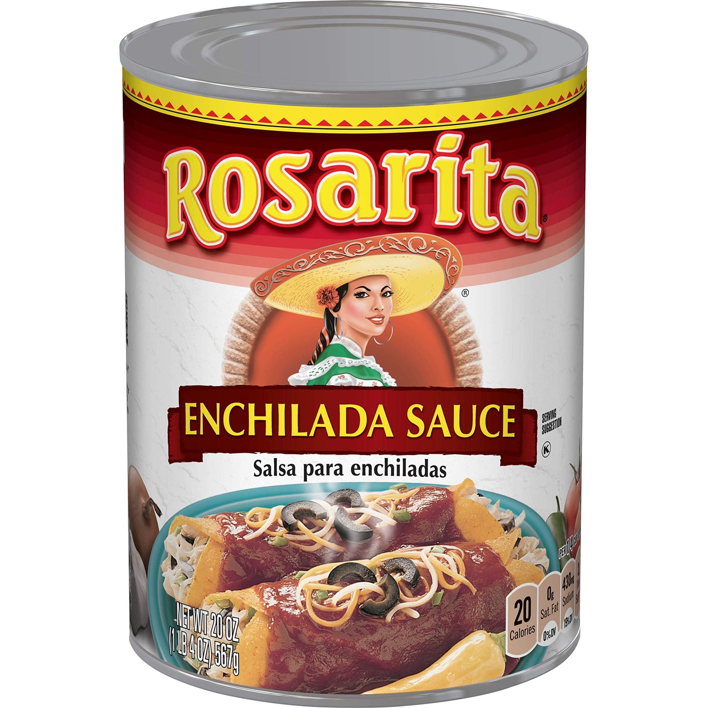 Rosarita Enchilada Sauce, 20 oz, 12 Pack