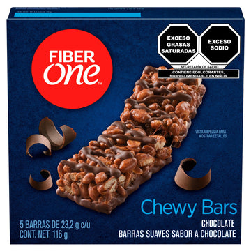 Fiber One 80 Calorie Chewy Bars, Chocolate, Snack Bars, 5 Ct, 4.1 Oz