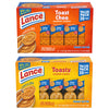 Lance Sandwich Crackers, Toasty and Toastchee Peanut Butter, 40 Ct (Pack of 2)