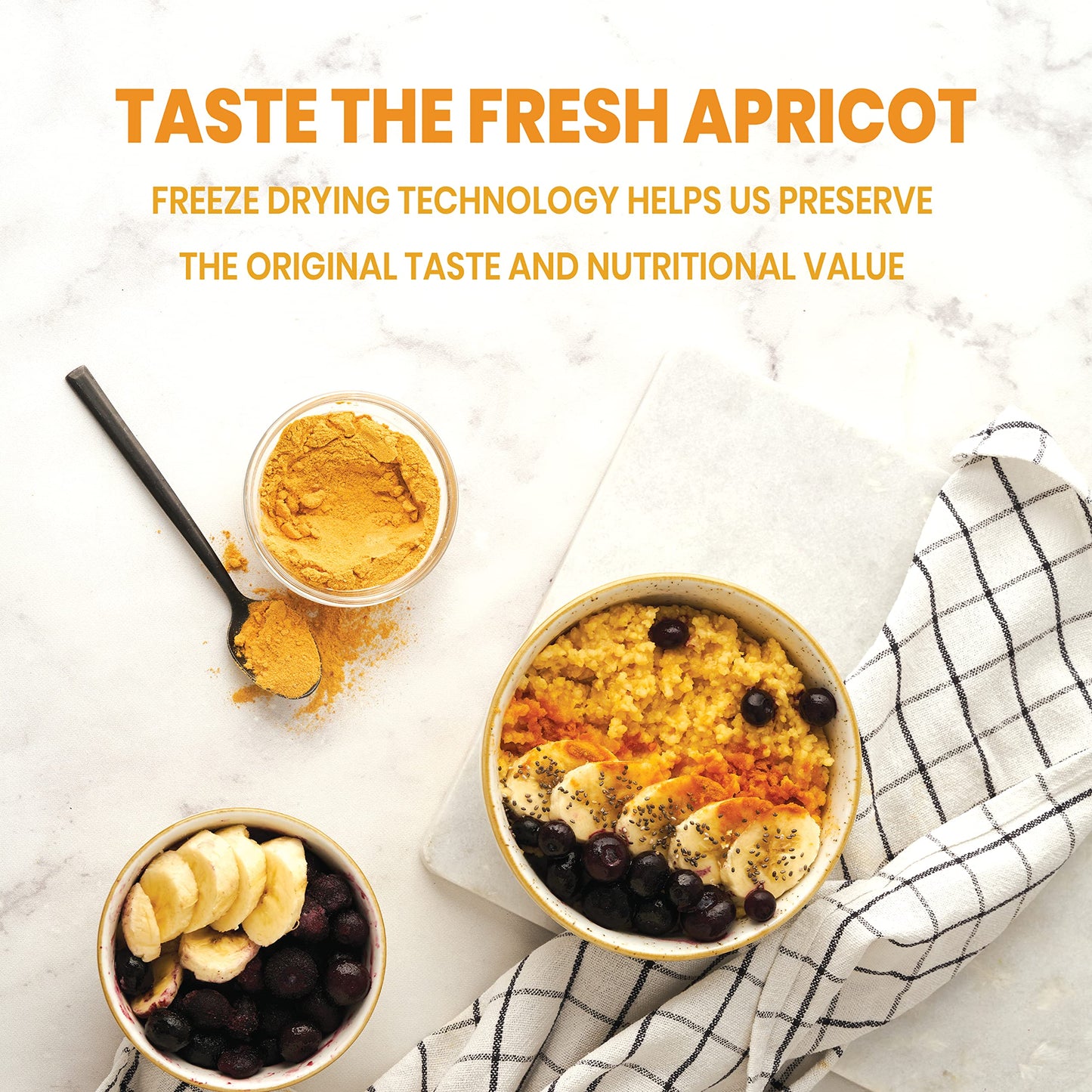 Jungle Powders Apricot Powder 3.5 Ounce Powdered Freeze Dried Apricot Fruit Smoothie No Sugar Added Additive And Filler Free Deh