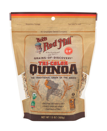 Bob'S Red Mill Organic Tri-Color Quinoa Grain, 13 Ounce (Pack Of 6), 78 Ounce