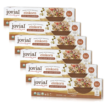 Jovial Spaghetti Einkorn Pasta | Organic Whole Grain Spaghetti | Non-GMO | High Protein | Lower Carb | USDA Certified Organic |