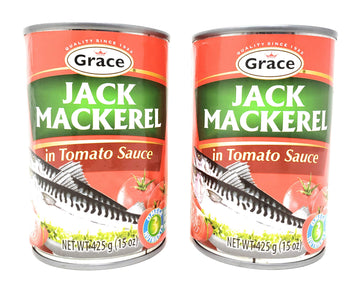 Grace Jack Mackerel in Tomato Sauce 15oz - 2 Pack - Canned Fish