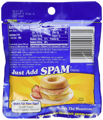 Spam Single, 2.5 Ounce Pouches (Pack Of 6)