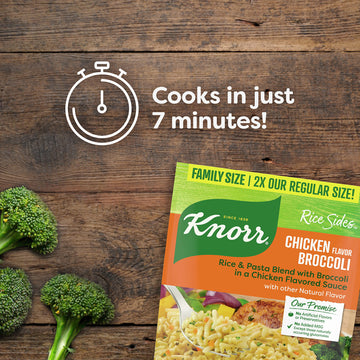 Knorr Rice Side Dish Chicken Broccoli Family Pack 11 oz, 7 Count