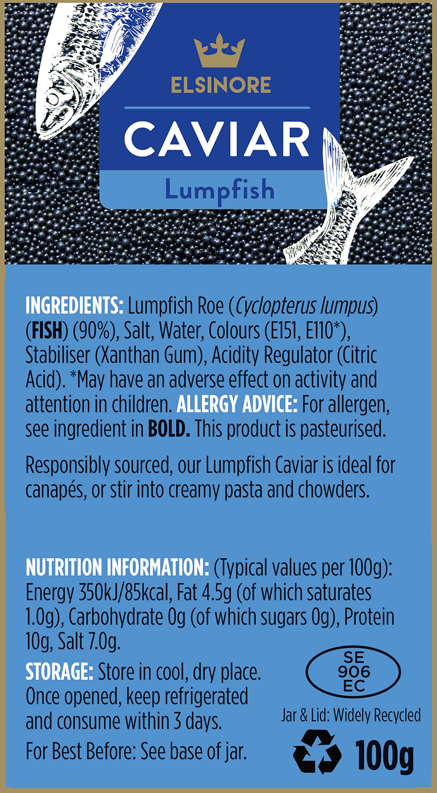 Elsinore Black Lumpfish Cavier 100G