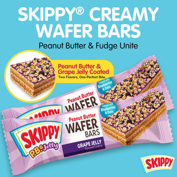 Skippy P.B. & Jelly Peanut Butter And Grape Jelly Coated Wafer Bars 6 Ct (Pack Of 6-36Ct) (36 Ct)