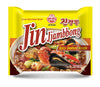 Ottogi Jin Jjamppong, Korean Style Spicy Seafood Ramen Instant Noodle, 4 Pack X 4.58Oz