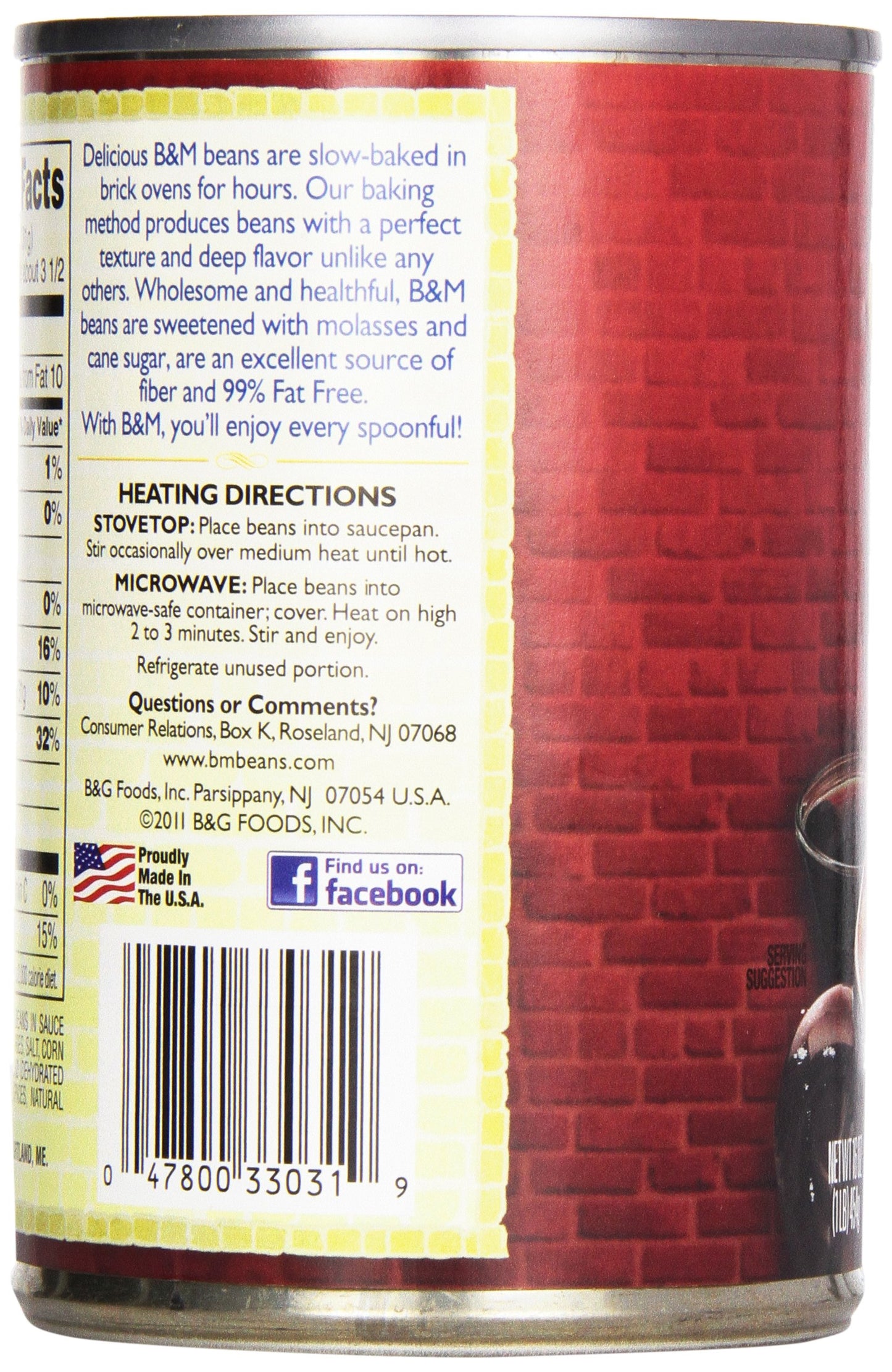 B&M Baked Beans, Vegetarian, 16 Ounce (Pack of 12)