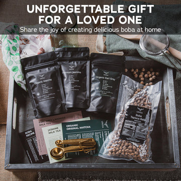 Locca Boba Tea Kit | 24+ Bubble Teas | Premium Daily Joy Kit | Premium Matcha, Earl Grey Lavender, Jasmine | Vegan & Gluten Free