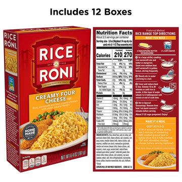 Rice-A-Roni Creamy Four Cheese -12 Pack, 6.4 Ounce (Pack Of 12)