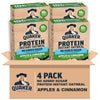 Quaker Instant Oatmeal, Protein Apple Cinnamon, No Sugar Added, 4 Pack, 42 Oz (24 Count of 1.76 Oz packets)