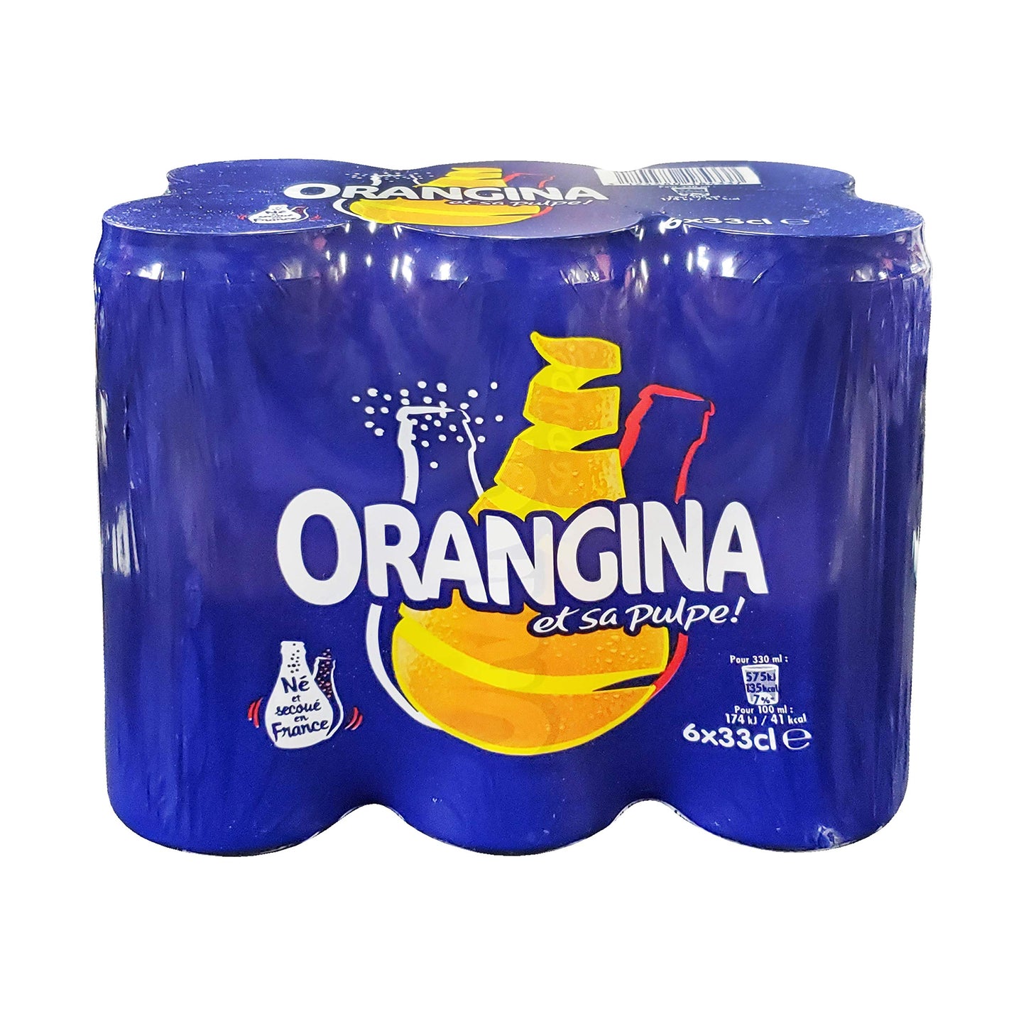 Orangina Et Sa Pulpe - French Imported Orange Pulp Soda Tall Cans (12 Pack, Total Of 138Oz)