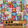 CRAVEBOX Snacks Box Variety Pack Care Package (65 Count) Halloween Treats Gift Basket Boxes Pack Adults Kids Grandkids Guys Girl