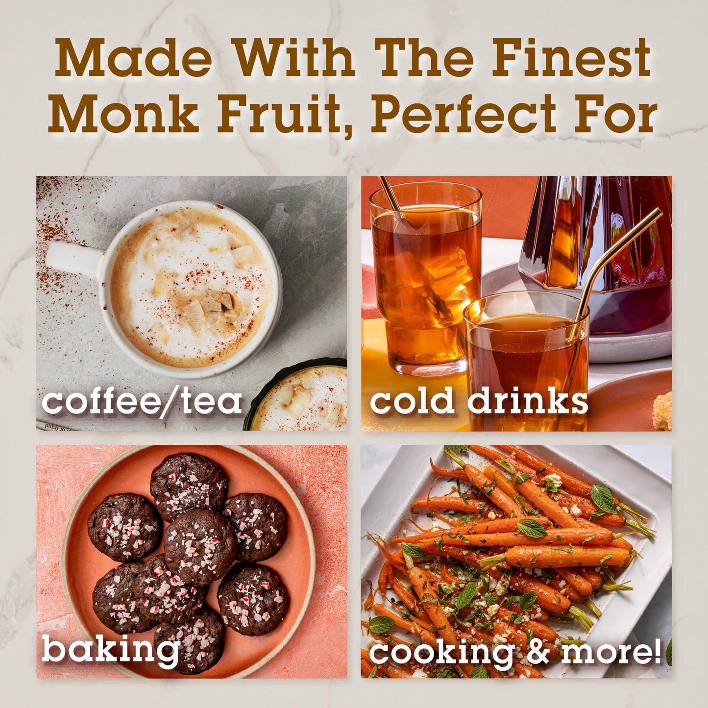 IN THE RAW Monk Fruit Sweetener with Erythritol, Sugar-Free, 16 oz Bakers Bag, Natural, Pack of 1