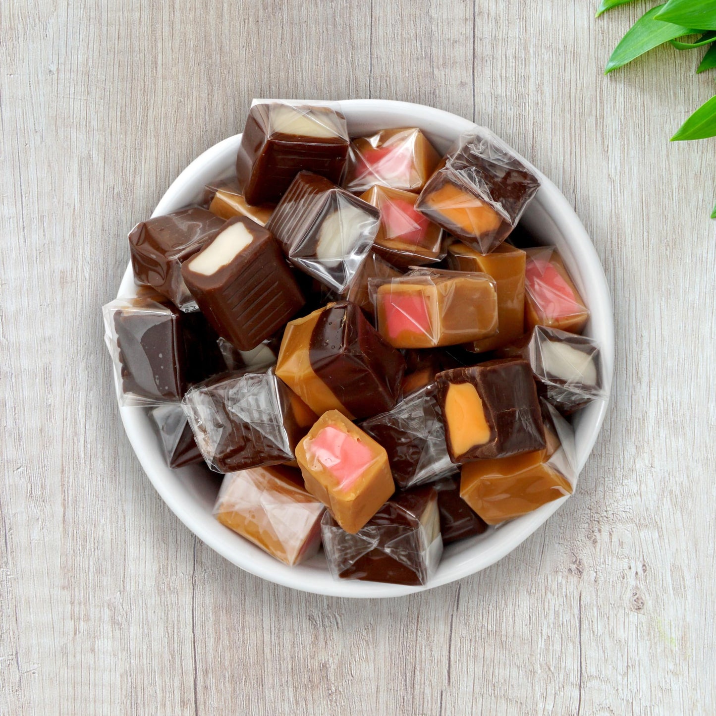 The Hampton Candy Company Assorted Caramel Squares Candy - 2 Pound Bulk Bag, Individually Wrapped, Approximately 125 Pieces