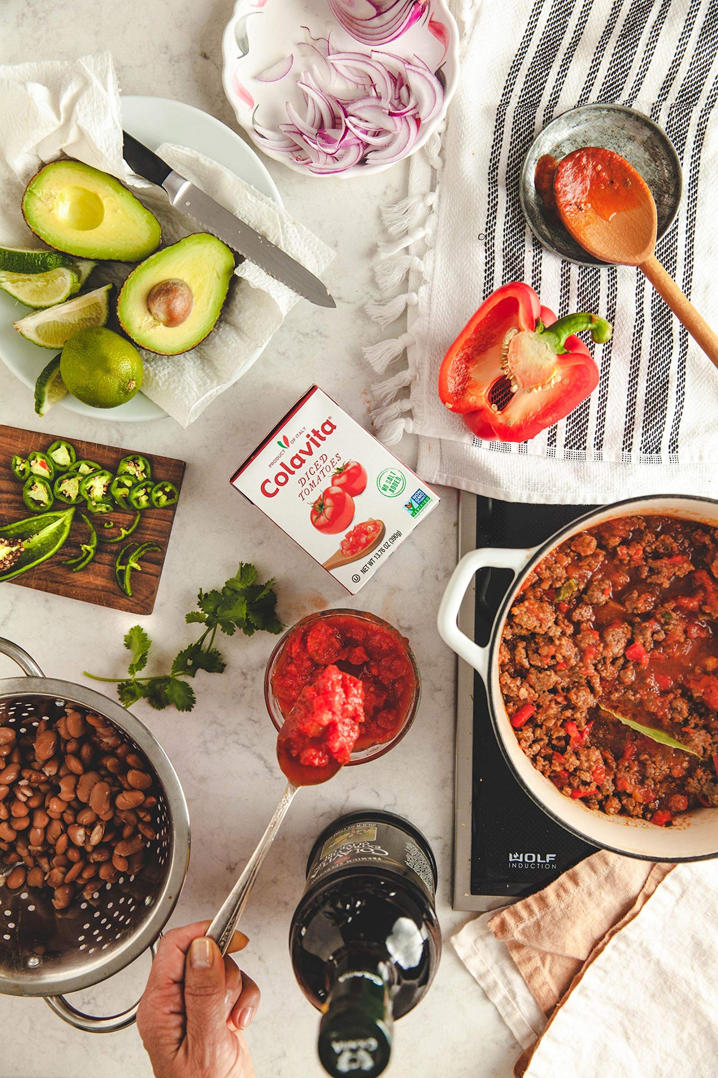 Colavita Italian Diced Tomatoes, Perfect For Chunky Sauces And Pasta Dishes, Or As A Topping For Bruschetta And Soups, Tetra Recart Box, Eco-Friendly, Sustainable 13.76 Ounce (Pack Of 16)