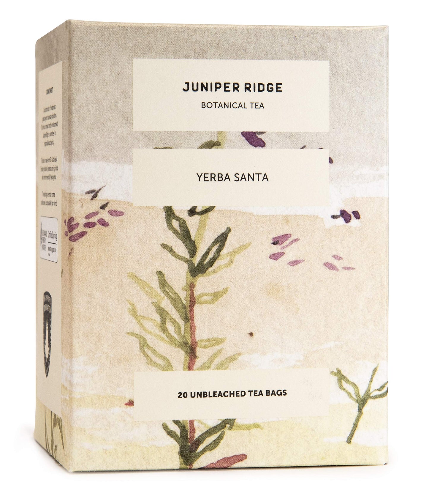 Juniper Ridge Yerba Santa Botanical Tea - Smooth & Sweet Rich Earth & Toasty Aroma Notes - Vegan Energy Blend Free & Gluten Free - 20 Unbleached Teabags