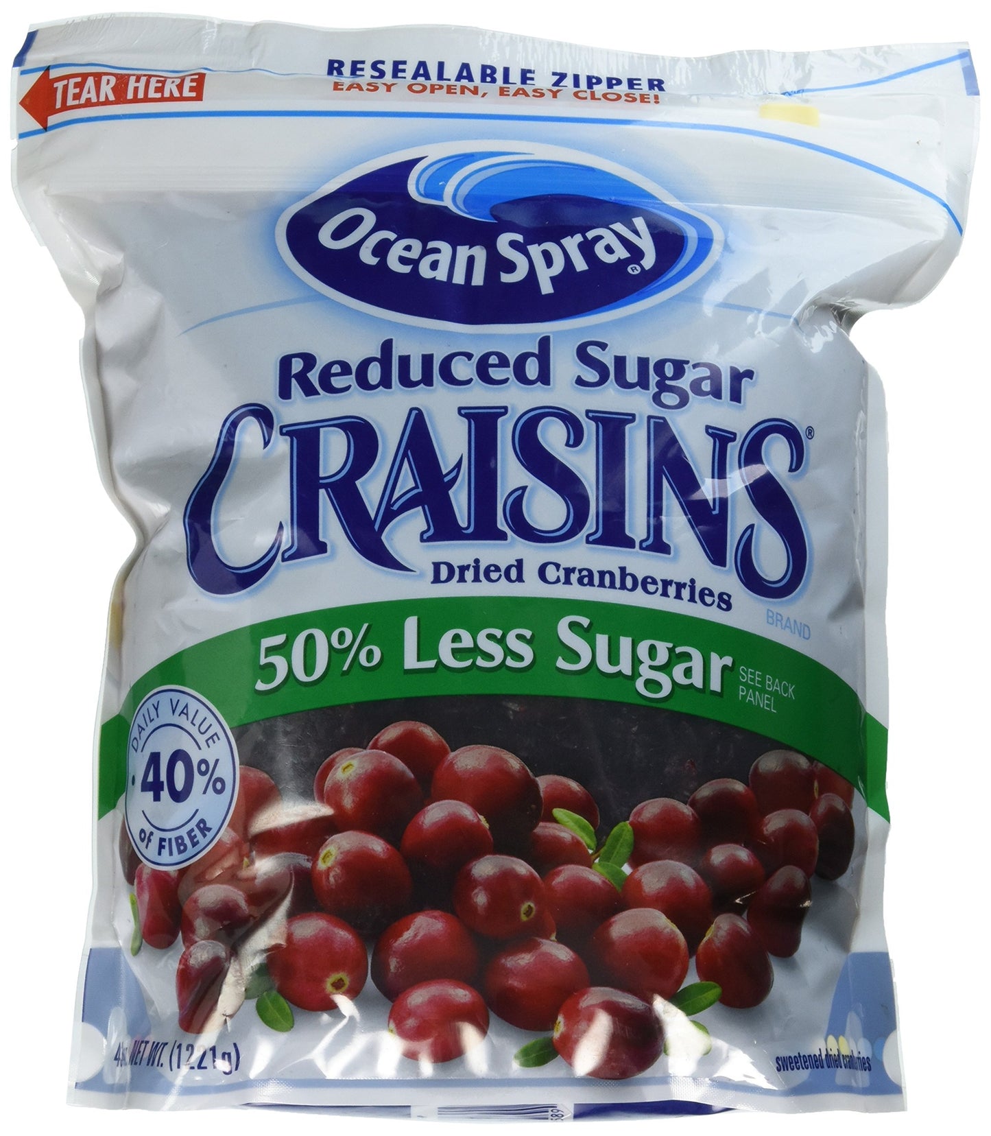 Ocean Spray Reduced Sugar Craisins Dried Cranberries, 43 Oz.