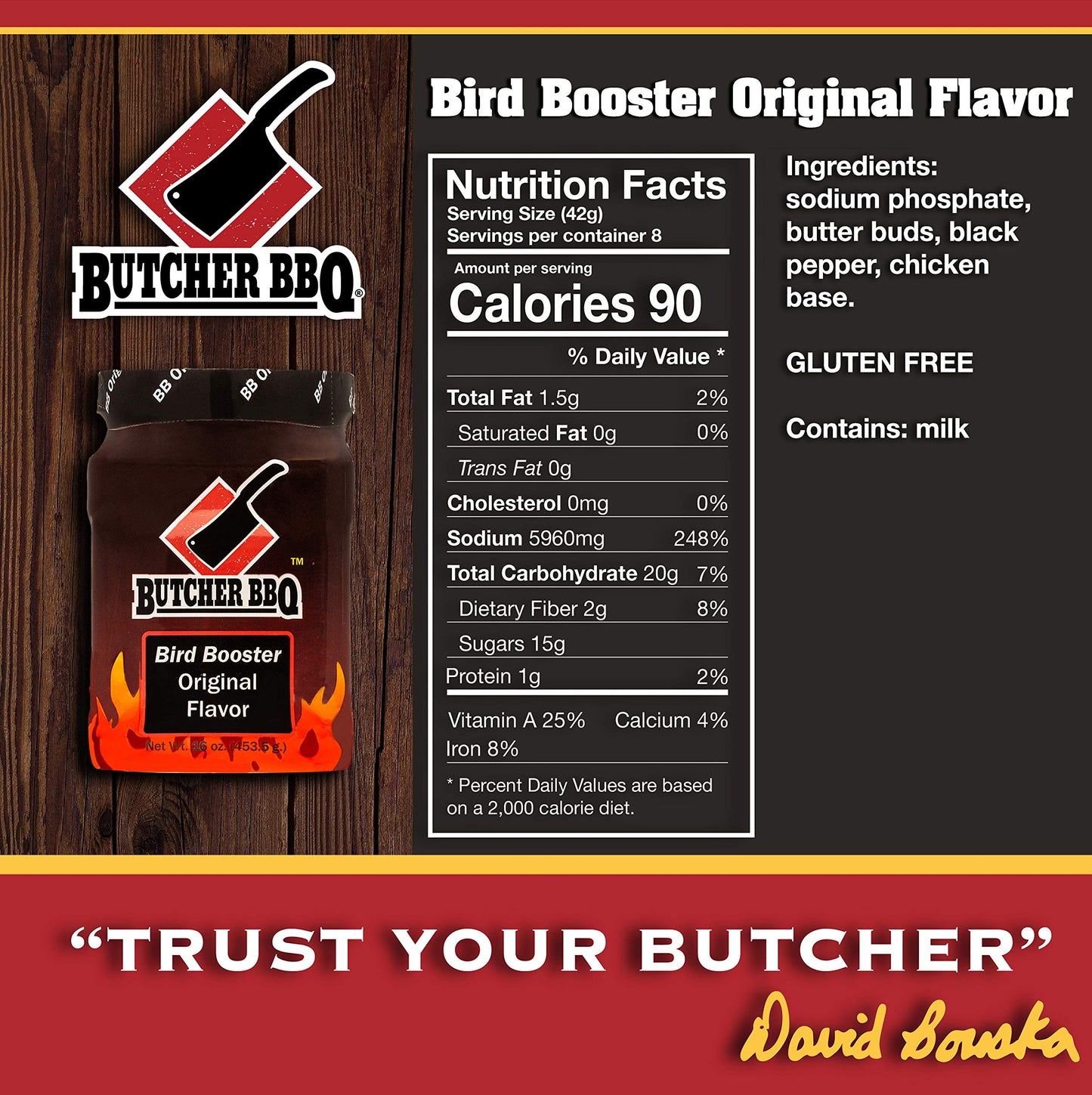 Butcher BBQ | Bird Booster Original Flavor Injection | Moisture and Flavor for Poultry Injections | Chicken