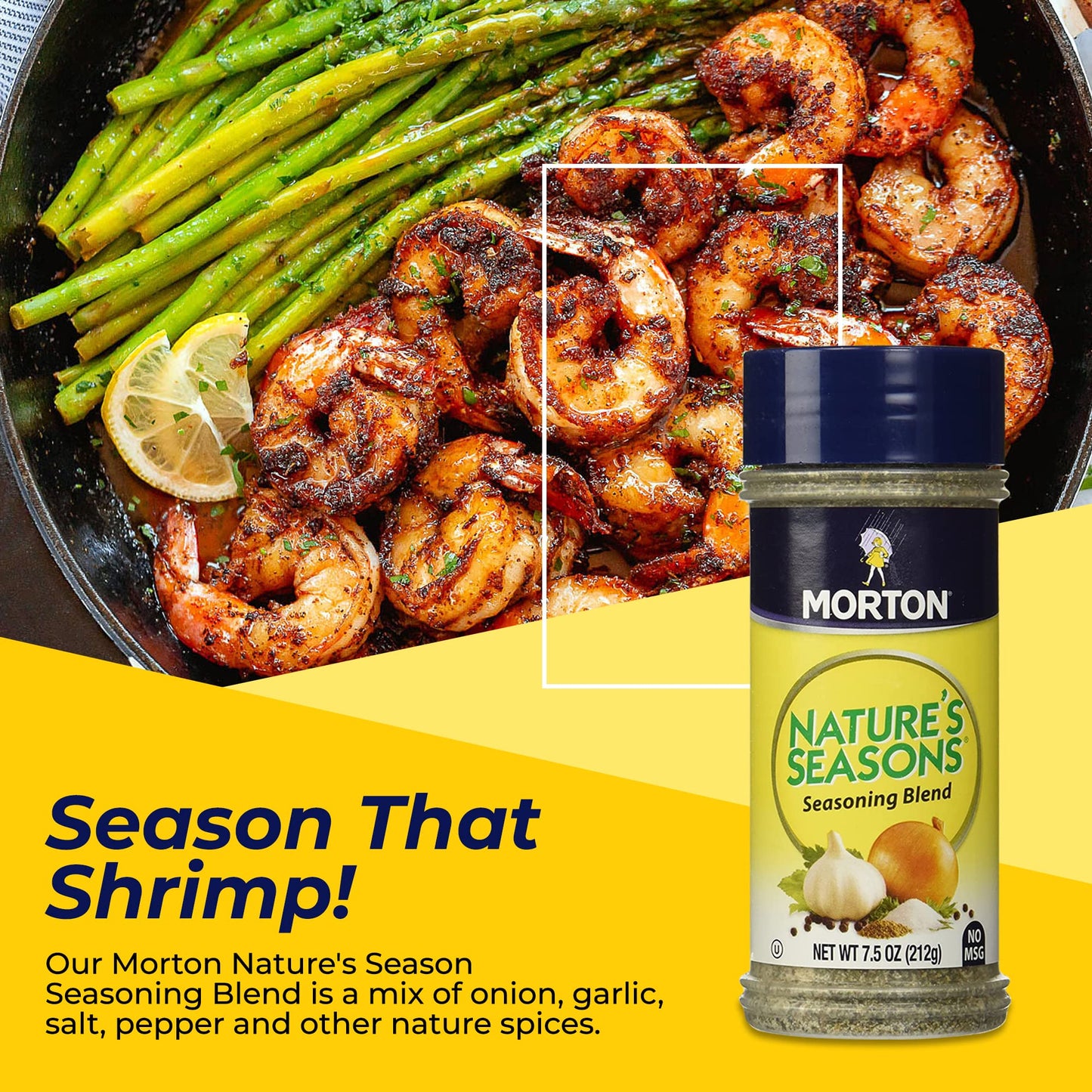 Morton Nature’s Seasons Seasoning Blend - 6 Pack, 7.5 Ounce, Model F110580002G