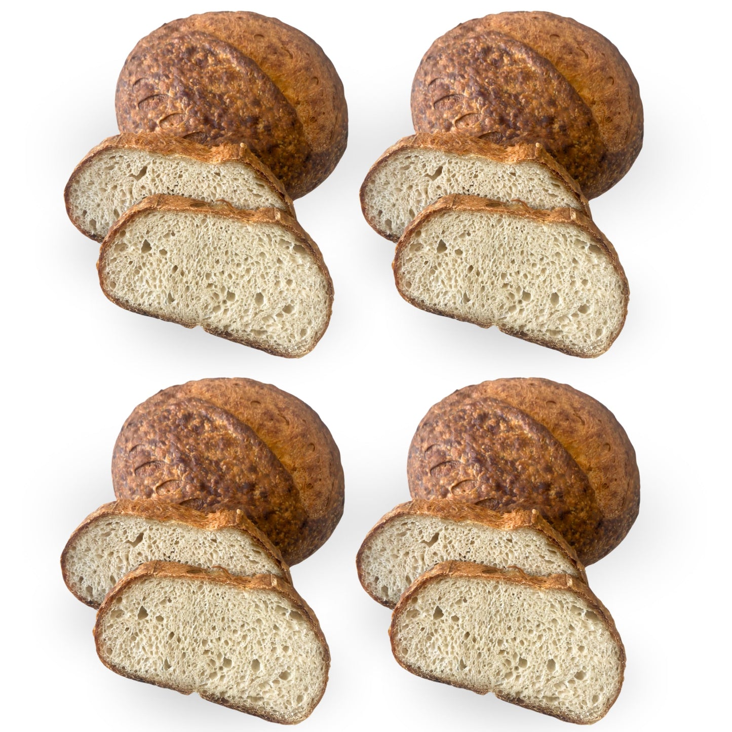 Dr. BS New York Style Sourdough Boule 3G Net Carbs & 6G Protein | Low Carb Vegan Nut-Free Sugar-Free | Fresh Artisan Bread With Only 3 Simple Ingredients (4 Pack (20Oz) Unsliced)