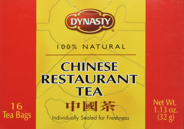 Dynasty 100% Natural Chinese Restaurant Tea Net Weight 1.13 Oz. (32G) Pack Of 16 Teabags