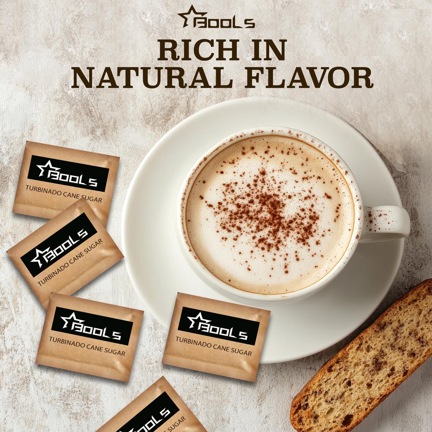 Generic Raw Sugar Packets – Individually Wrapped Turbinado Cane Sugar – 500 Count – Perfect for Coffee and Tea
