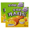 Orion Korean Custard Cream Cake Snack, 12 Individually Wrapped (2 Pack, Total of 19.46oz)