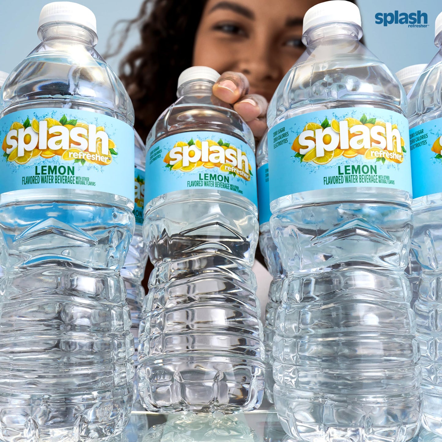 Splash Refresher Lemon Flavored Water, 16.9 Fl Oz, Plastic Bottle Pack Of 6