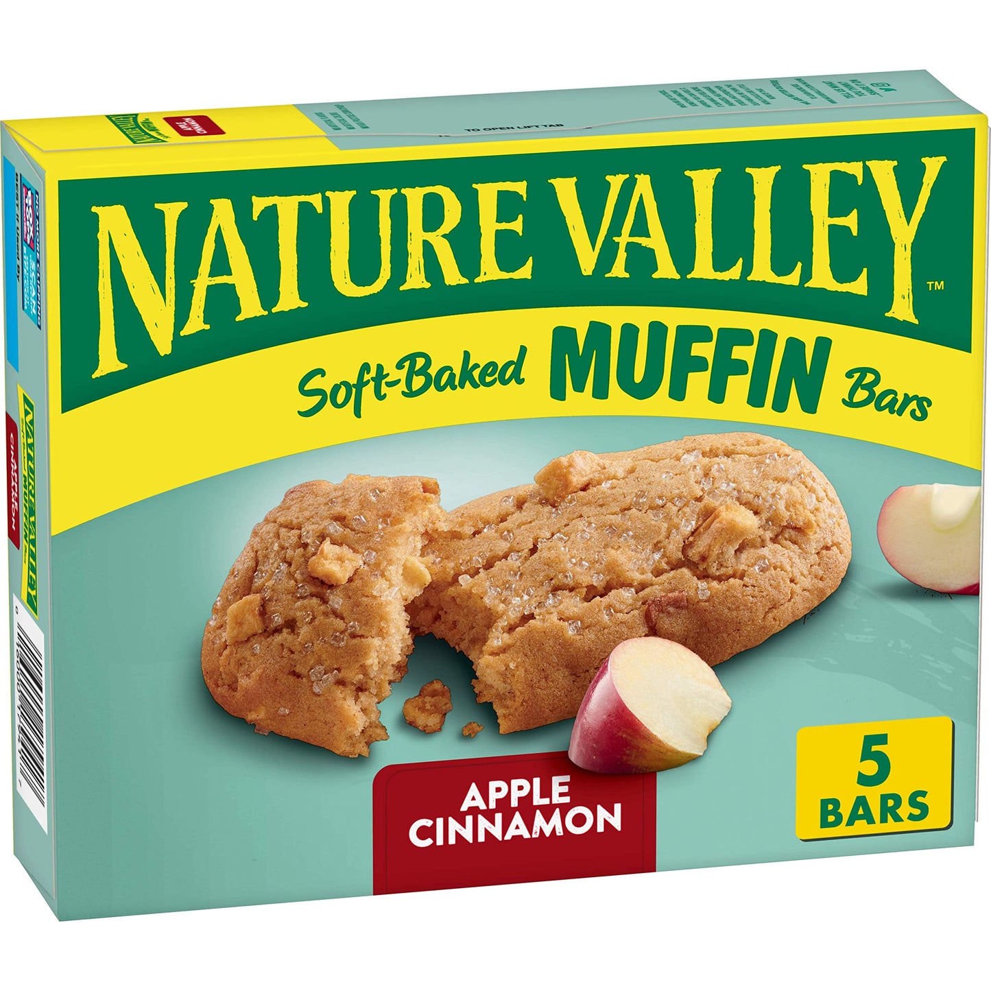 Nature Valley Soft-Baked Muffin Bars, Apple Cinnamon, Snack Bars, 5 Bars, 6.2 Oz
