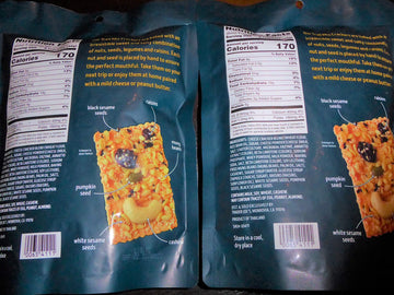 Trader Joes Trail Mix Crackers with Mung Beans, Seeds, Cashews, Raisins & Cheese - Great Snack - Perfect Texture! (2 Pack) 4.5o