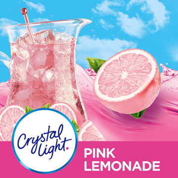 Crystal Light Pink Lemonade Powdered Drink Mix, Caffeinated, 2.9 Oz (Pack-6)