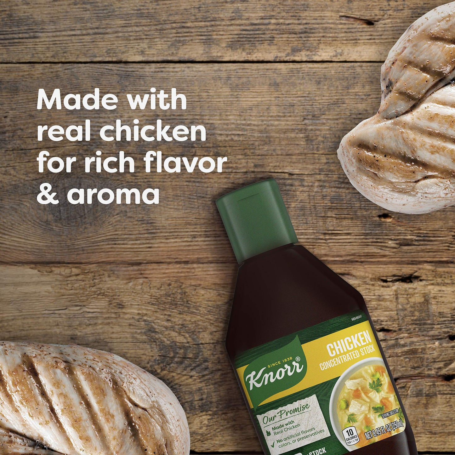 Knorr Concentrated Chicken Stock, Gluten Free, No Artificial Flavors, 8.45 fl oz