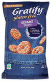Gratify Gluten Free Pretzel Thins Sesame Seed Vegan Gf Pretzel Crisps, 10.5Oz Bag (Pack Of 6)