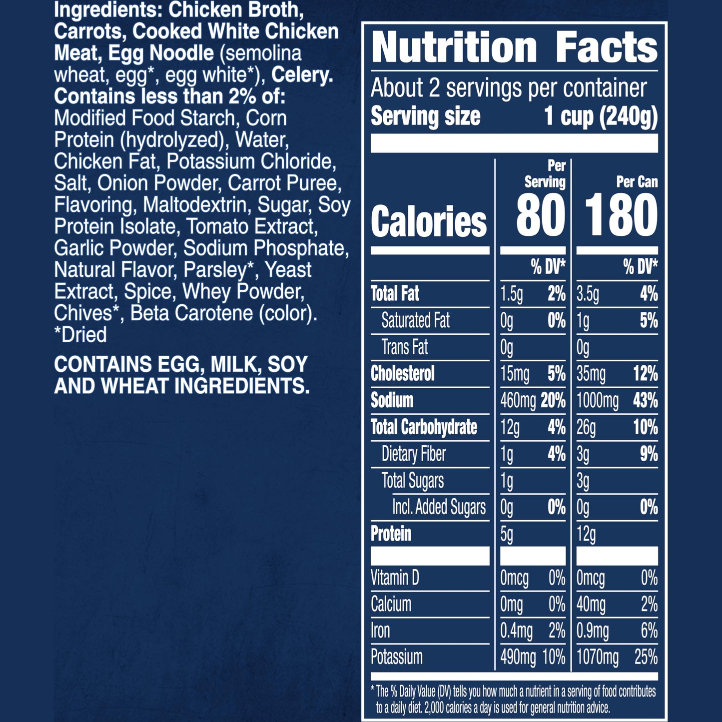 Progresso Reduced Sodium Canned Soup, Roasted Chicken Noodle Soup, 18.5 oz (Pack of 12)