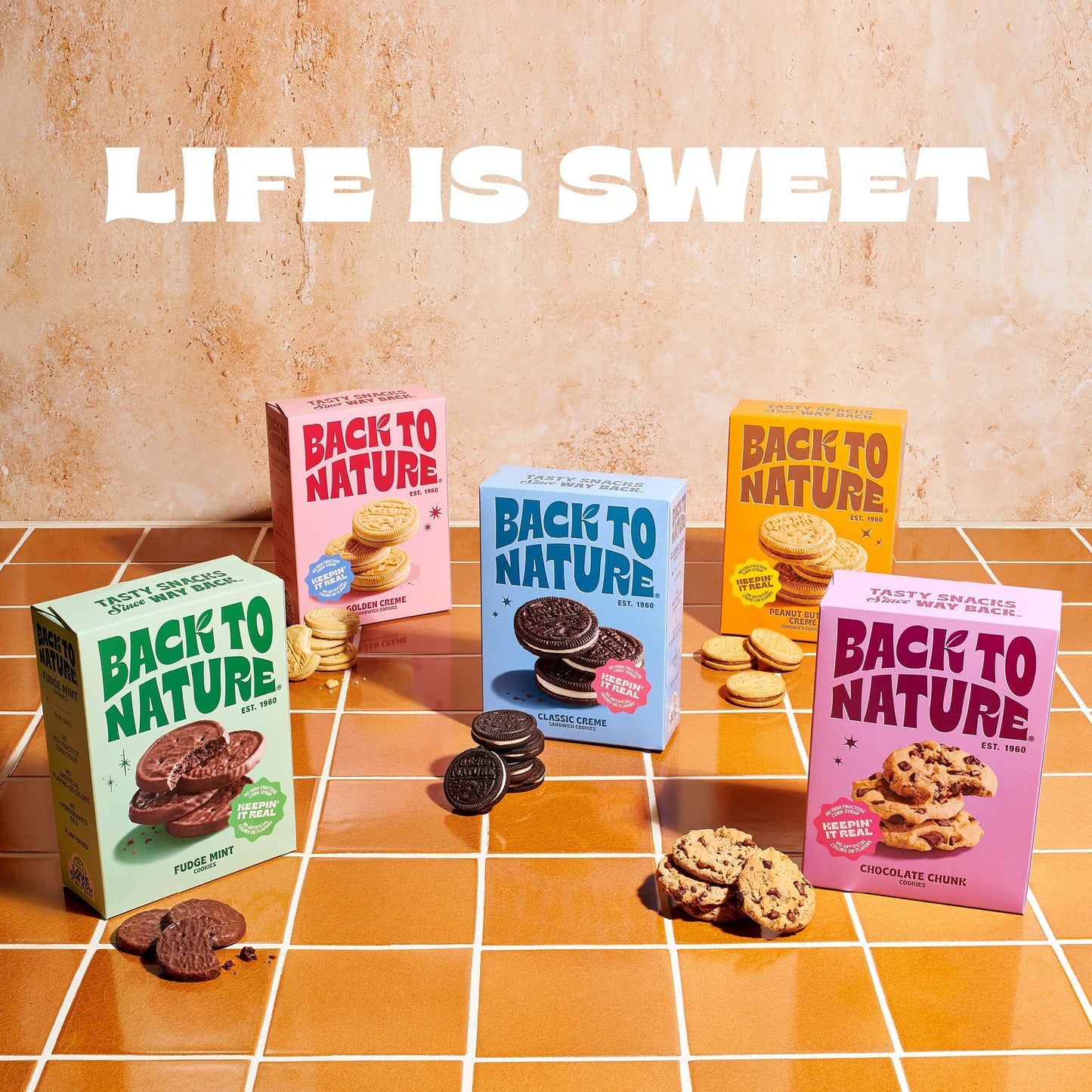 Back to Nature Double Creme Sandwich Cookies, Plant-Based, Non-GMO, 8.25 oz Box