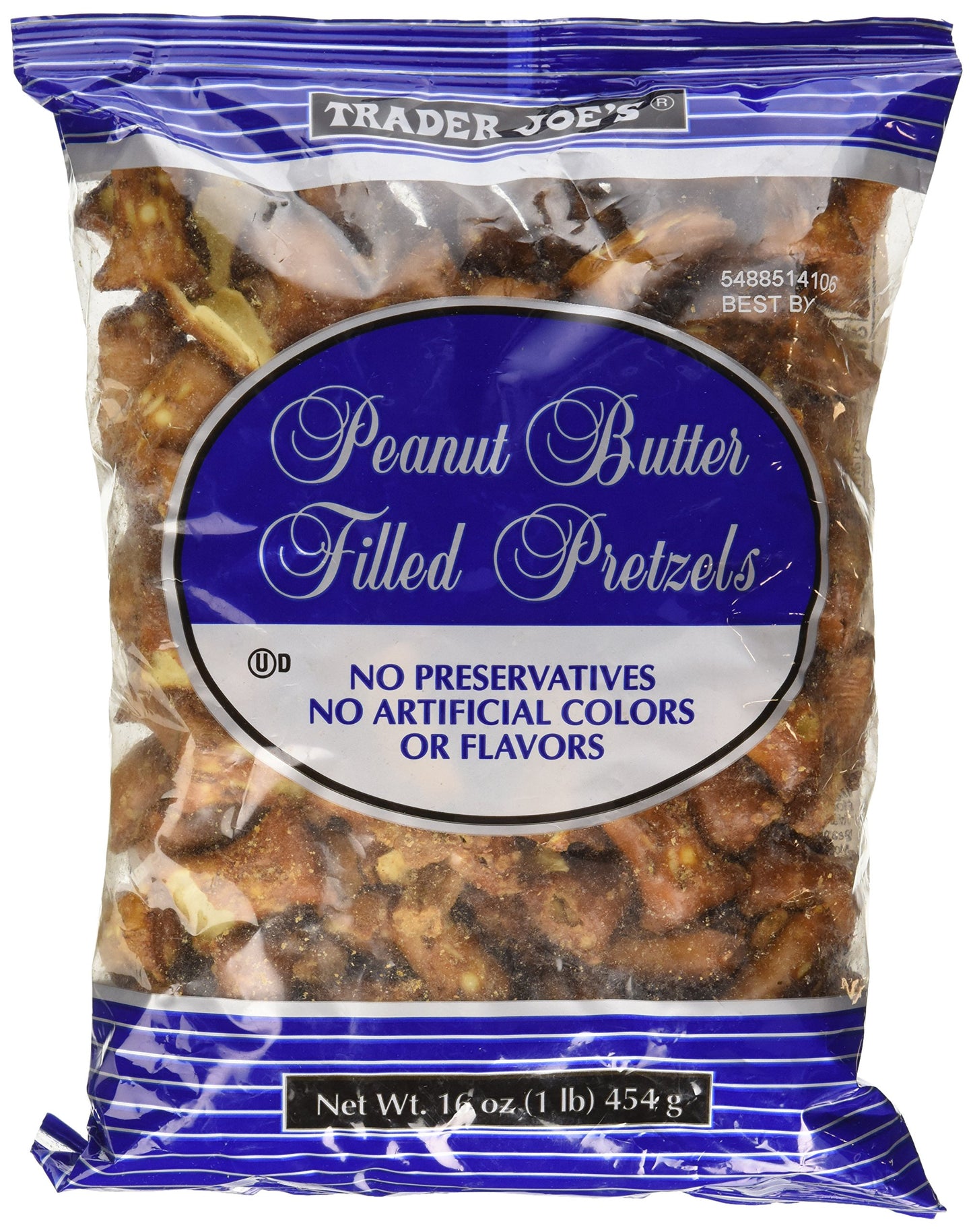 Trader Joe'S Peanut Butter Filled Pretzel 16Oz (1Lb)