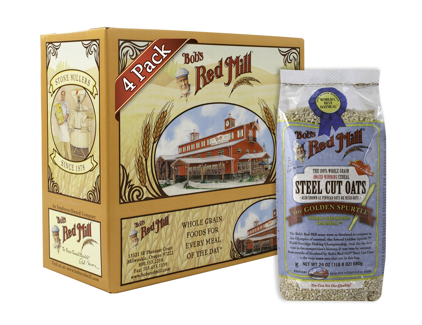 Bob's Red Mill, Oats, Steel Cut, 24 oz