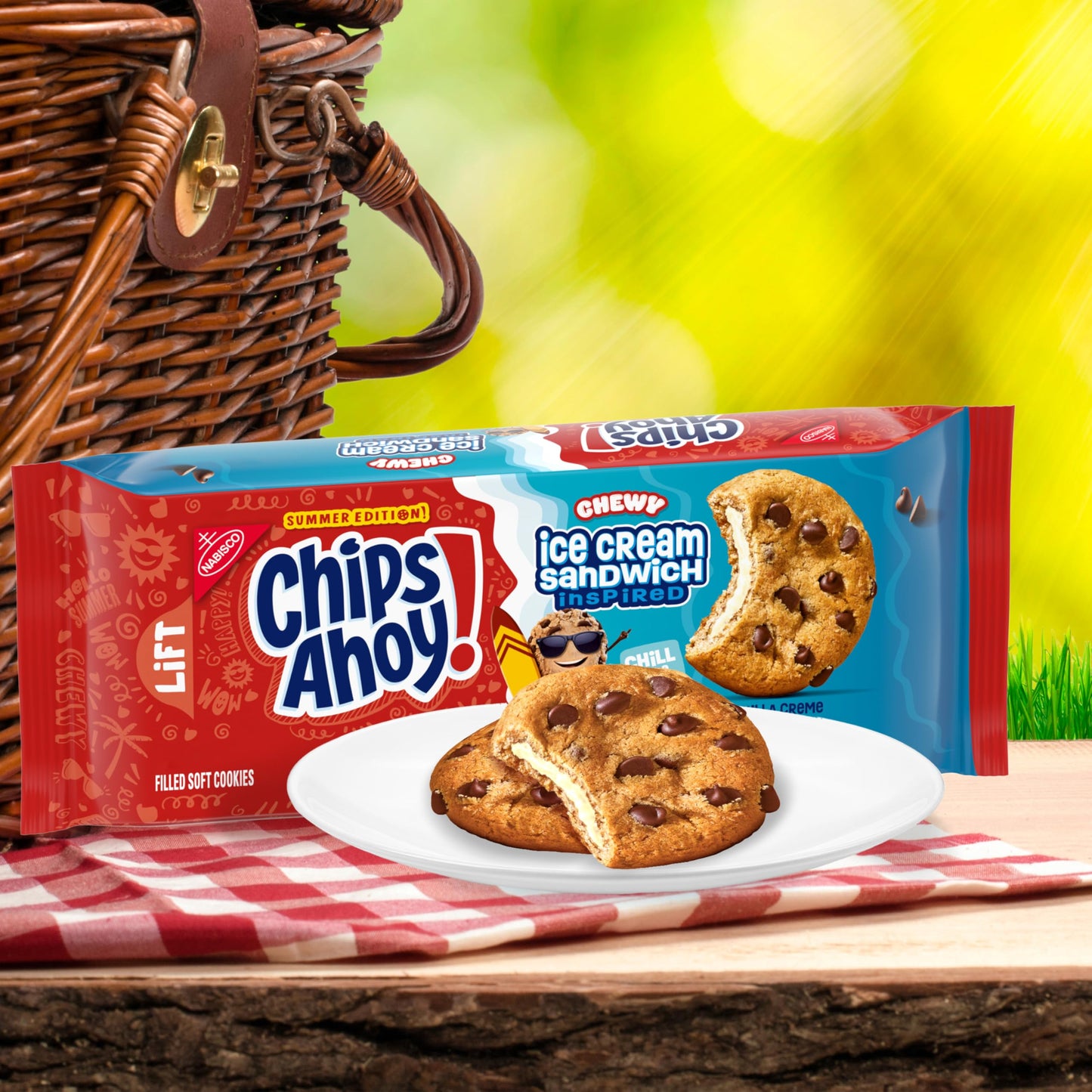 Chips Ahoy! Chewy Ice Cream Sandwich-Inspired Chocolate Chip Cookies, Limited Edition, 9.9 Oz