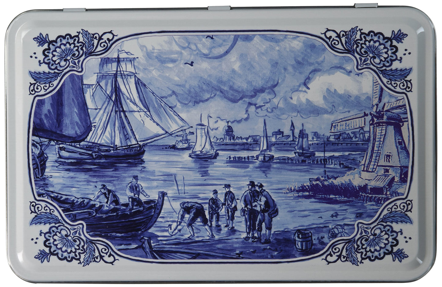 Hellema - Speculaas Spiced Gourmet Cookies In Delft Tin (Dutch) (14 Oz.)