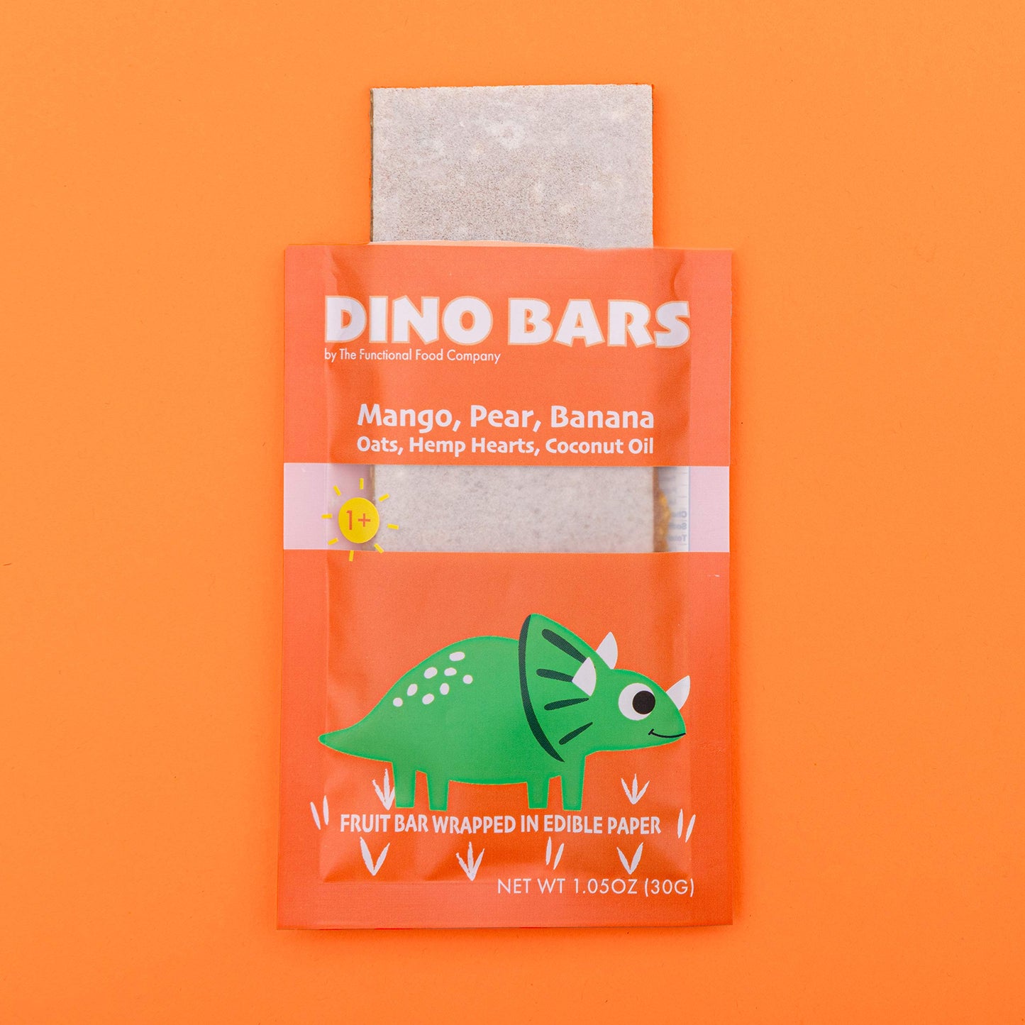 DINO BARS Organic Fruit Bar for Kids 1+ | Mango Flavor | 30 Count Pack