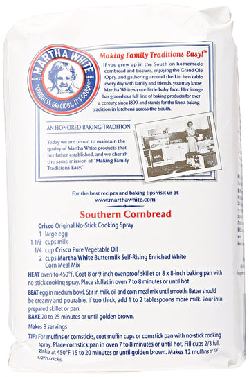 Martha White Self-Rising Buttermilk Corn Meal Mix, 32 Ounces